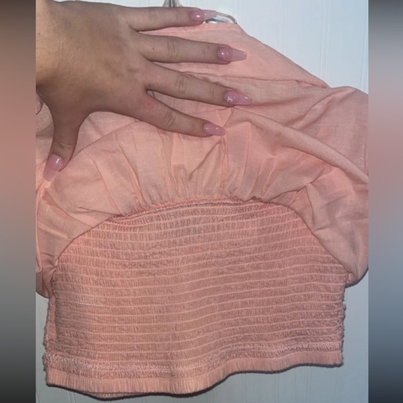 Express Off the Shoulder Short Sleeve Blouse - Picture 4 of 4